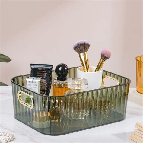 Ribbed Storage Organiser Green 11 Inch Online - Premium Basket | Nestasia