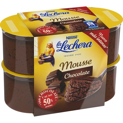 Comprar Mousse de chocolate con leche pack 4 unidades 59 g · LA LECHERA ...
