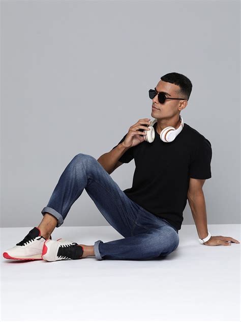 Harvard Men Navy Blue Slim Fit Heavy Fade Stretchable Jeans - Price History