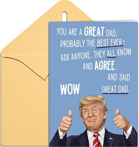 TRAHOO-CHICHONN Trump Father Day Card - You Are A Great Dad, Funny ...