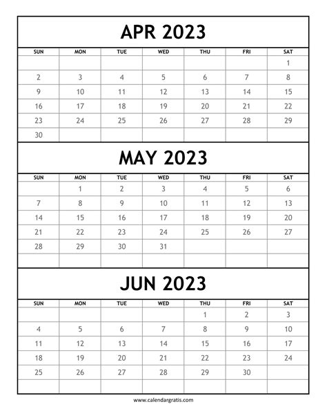 April Mayjune 2025 Calendar Printable