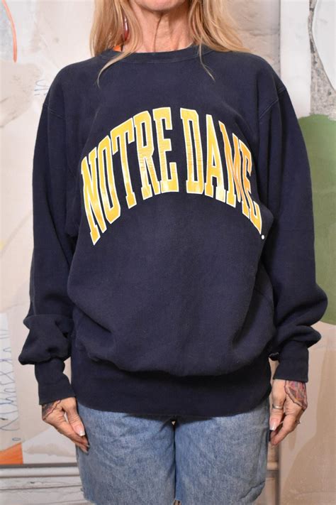 Vintage 1990s "champion Notre Dame" Sweatshirt - Etsy