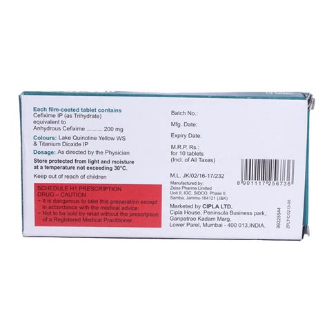 Cefix-200 Tablet 10's Price, Uses, Side Effects, Composition - Apollo ...
