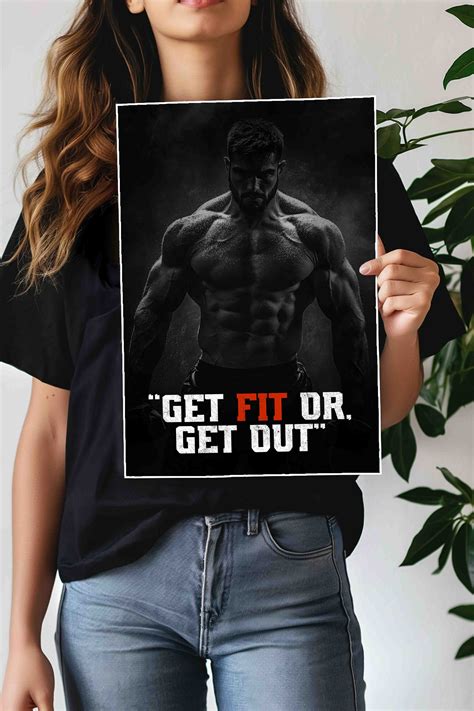 Get Fit OR Get Out | GYM | Motivational Poster | Posterized.in