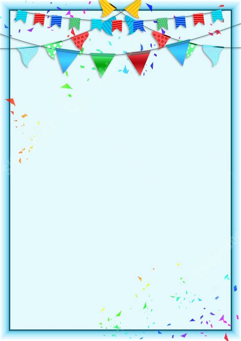 Birthday Celebration With A Glow-in-the-dark Theme Page Border ...