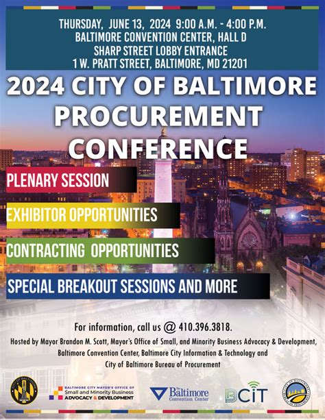REGISTER TODAY!! 2024 City of Baltimore Procurement Conference