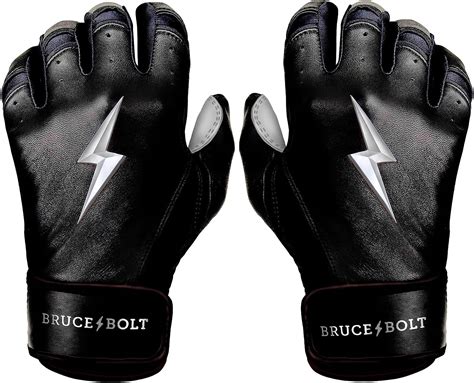 Amazon.com : BRUCE BOLT Chrome Series Short Cuff Batting Gloves ...