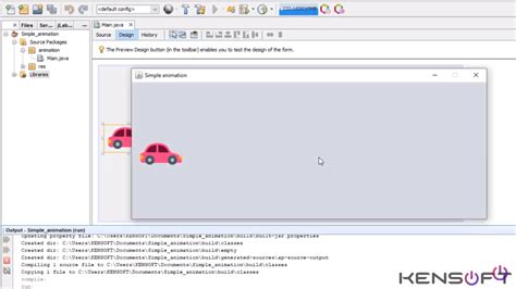 Animation in Java 的图像结果