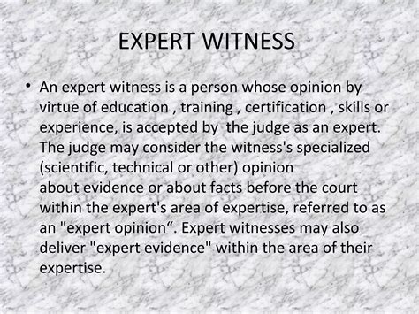 Image result for Expert Testimony Examples