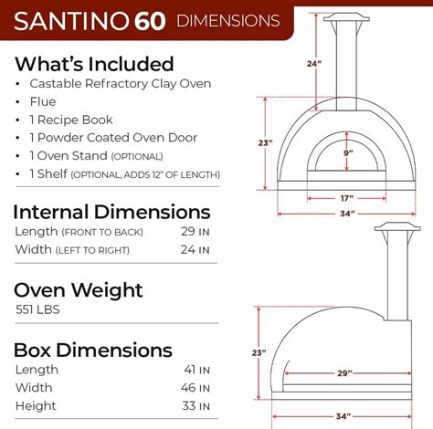 Buy Forno Piombo Santino 60 Outdoor Pizza Oven– With Stand & Shelf | 24 ...