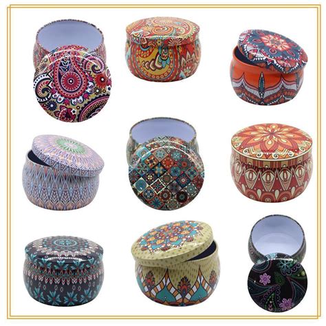 Empty Tin Matka Round Shaped Decorative Boxes | Pack Of 12 | Candle Tin ...