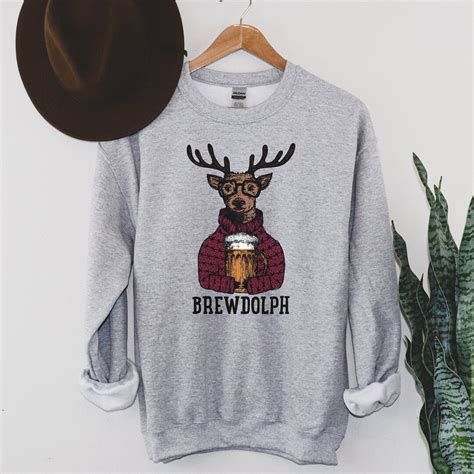 Funny Christmas Sweatshirt, Beer Lover Christmas Hoodie, Reindeer ...