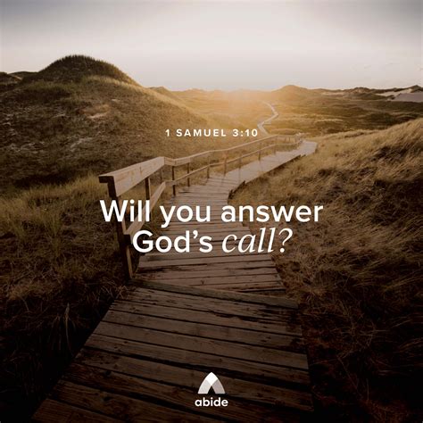 Answer the Call - 1 Samuel 3:10 | Abide | 1 samuel 3, Powerful bible ...