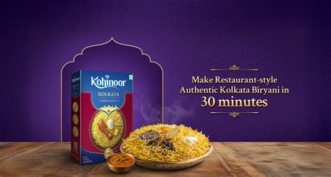 Kohinoor Kolkata Biryani Kit - Ready to Cook Bengali Biryani