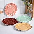 Buy Anko 7" Flower Pattern Stoneware Plates - Set of 4 | Oven ...