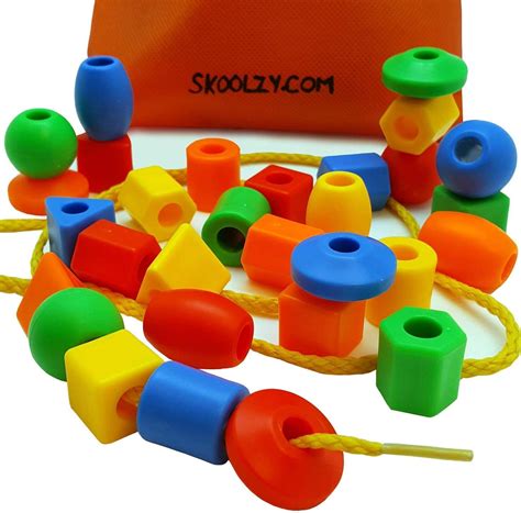 Buy Skoolzy Preschool Lacing Beads for Kids - Linking Math ...