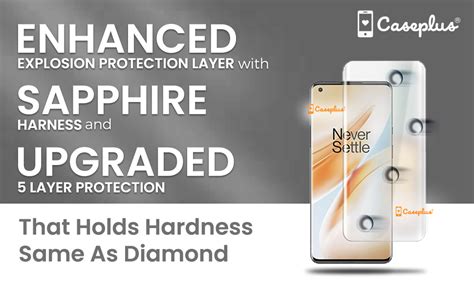 CASE PLUS Tempered Glass for OnePlus 8 Pro Advanced Border-less Full ...