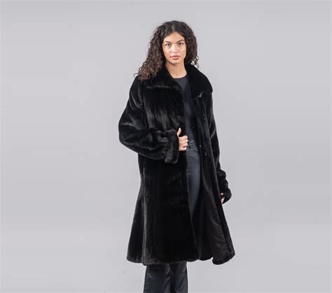 Black Velvet Mink Fur Jacket - 100% Real Fur Coats-Haute Acorn
