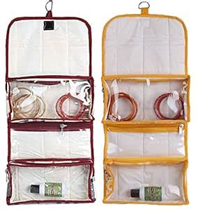 Kuber Industries Laminated 2 Piece Foldable Rexene Travelling Organiser ...