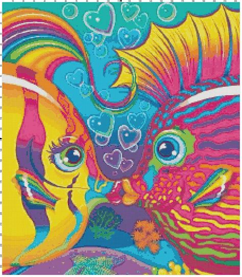 80's Rainbow Kissing Fish Rainbow 80s Pop Culture Altered - Etsy