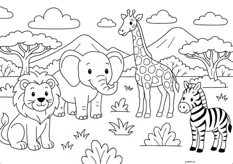 Printable Coloring Pages Jungle Animals [2025]