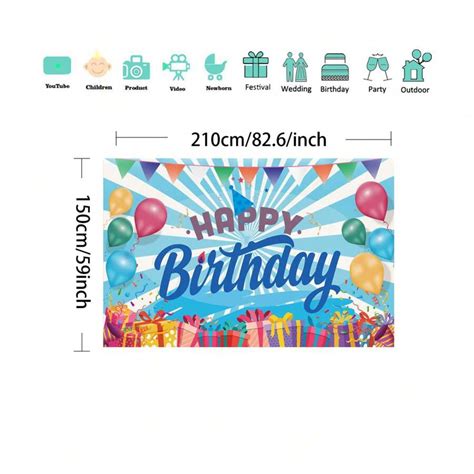 Wesołych urodzinowych banerów, niebieskie tło urodzinowe, baner, bardzo ...