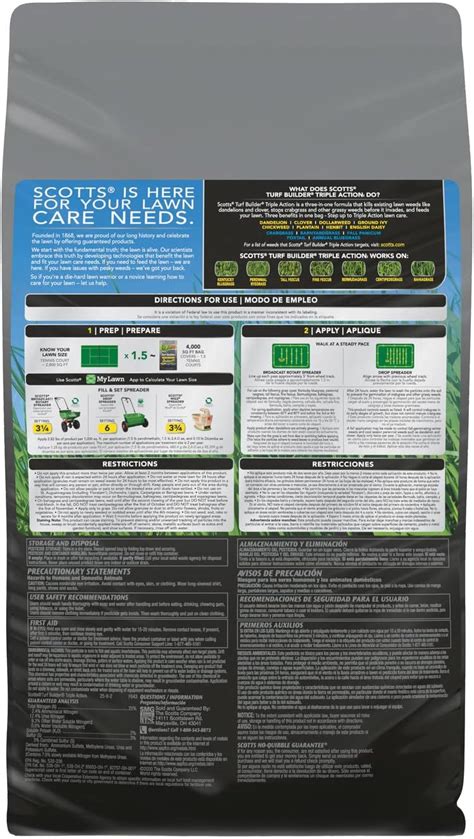 Buy Scotts Turf Builder Triple Action1 - Weed Killer, Crabgrass ...