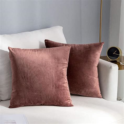 Buy AEROHAVEN Premium Velvet Reversible Decorative Throw Solid Pillow ...