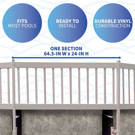 Above Ground Pool Fence Kit - White - Blue Wave Products