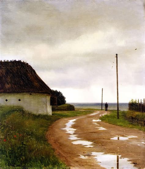 Obter Reproduções De Belas Artes Paisagem de Hellebæk, 1886 por Carl ...