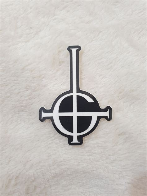 Ghost Band Cross Logo Sticker - Etsy