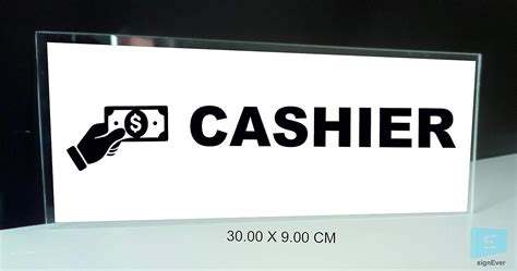 Sign Ever Cashier Acrylic Sign Boards for Bank Hotel Restaurant ...
