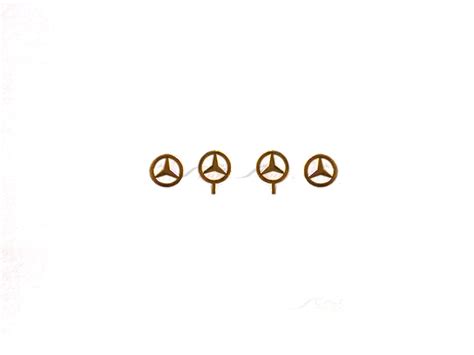 Mercedes logo golden 1:18 Scale Arts In | Scale Arts India