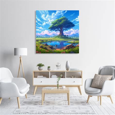 Painting of Tree of Life amid Blue Sky – CRAFTICO