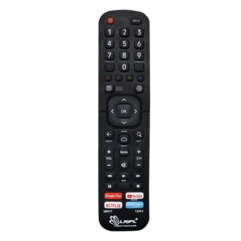 LRIPL Remote for VU LED LCD Smart Android TV with Netflix YouTube Prim