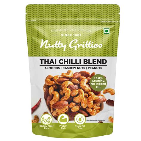Nutty Gritties Thai Chilli Blend Trail Mix 200g - Roasted Spicy ...