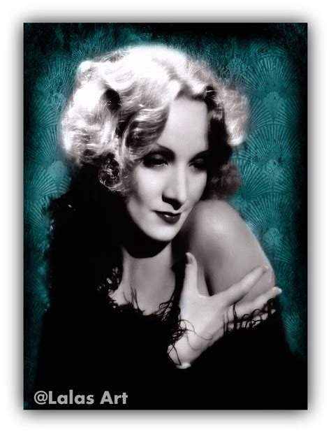 Art Deco Vintage Style Painting Marlene Dietrich German Actress Style ...
