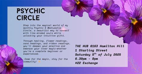 Psychic Circle - Saturday 5/07/2025 / SOLD OUT, The Hub 6163, Perth, 5 ...