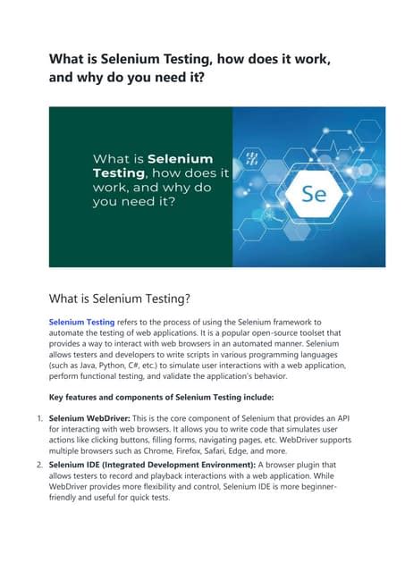 What Is Selenium Testing 的图像结果