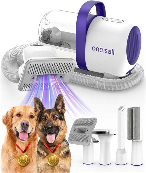oneisall Dog Grooming Vacuum Kit,Suction 99% Pet Hair,Dog Grooming ...