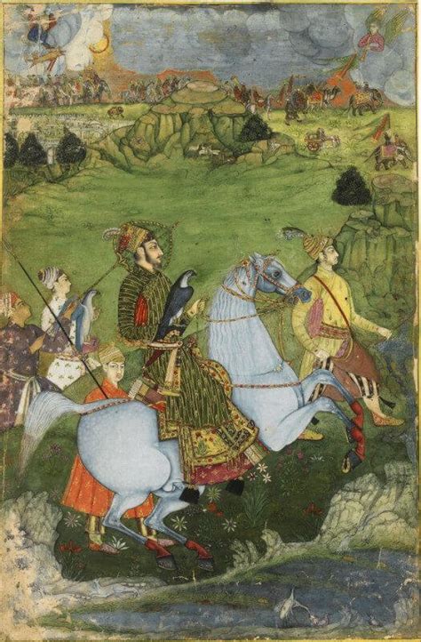 Indian Art - A Prince Holding a Falcon - Miniature Painting - Life Size ...
