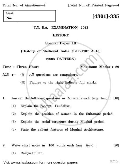 History Special Paper 3- History of Medieval India (1206-1707 A.D ...