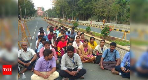 Anna University teaching fellows stage ‘silent protest’ after working ...