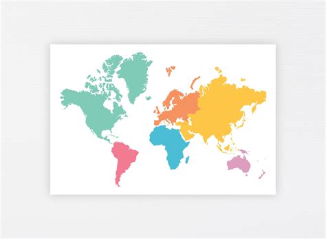 Printable World Map with Continents 的图像结果