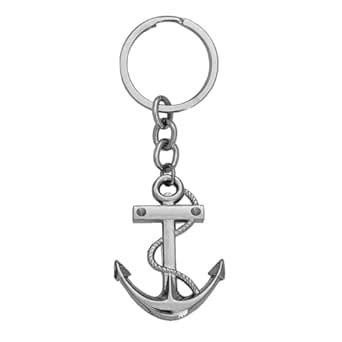 dooziegifts Ship Wheel Anchor Metal Keychain & Keyring for Bikes Cars ...