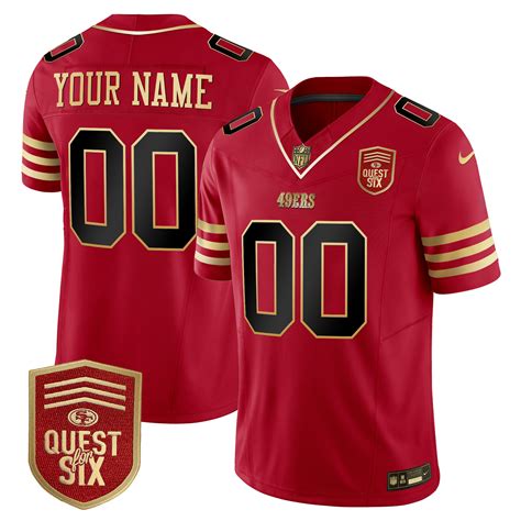 Men’s San Francisco 49ers Quest For Six Patch Vapor Limited Custom ...