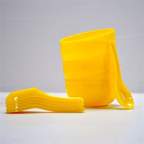 5105 Soup Bowl Spoon Set Plastic For Kitchen & Home Use - DeoDap