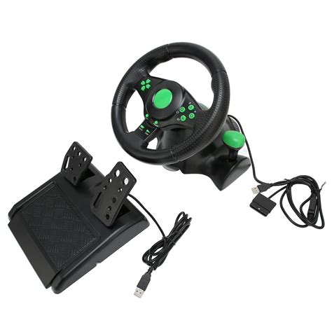 Buy PC Steering Wheel, Vibration Feedback USB 4 in 1 Hot Plug ...