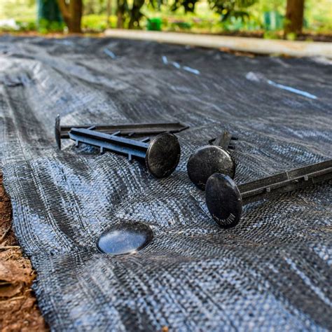 Garden stakes, landscape anchors spikes, plastic nail to secure ground