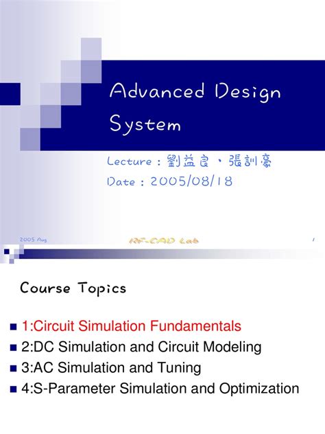 Advanced Design System | Download Free PDF | Least Squares | Electrical ...